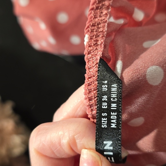 Pink with white Polk a dots dress - Picture 6 of 6